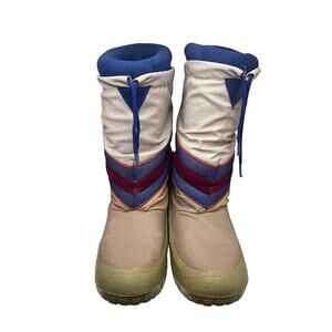 VINTAGE retro 1970s Winter Snow Boots Wedge 9.5